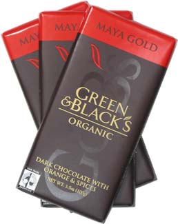 Maya brand of Green and Black's chocolates