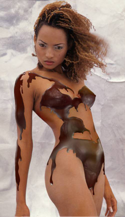 picture of chocolate-coated girl